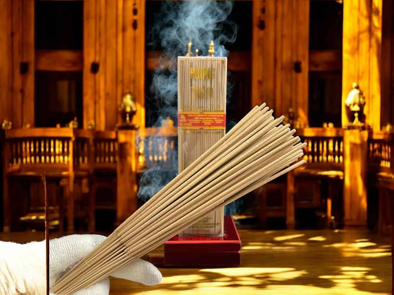 Nhang Cây Trầm Hương 40cm Qnk0052 – Trầm Quảng Nam, thơm dịu, sạch không hóa chất