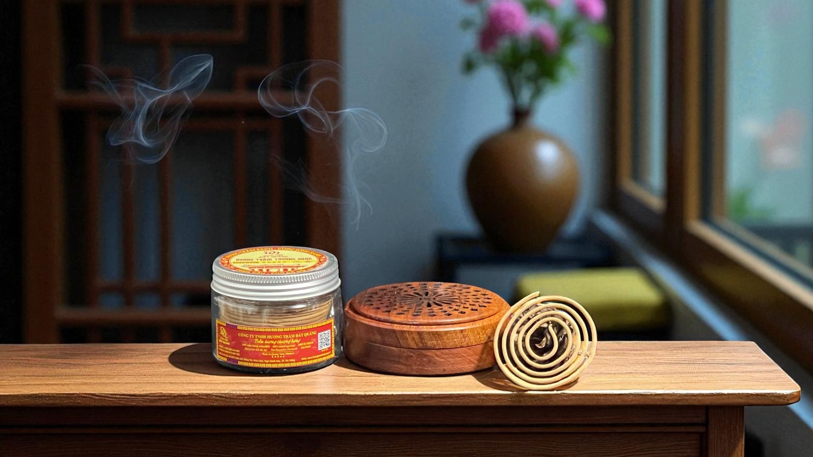 Nhang vòng trầm hương QNR2052 2 giờ – thơm dịu, dễ dùng, trầm sạch Quảng Nam