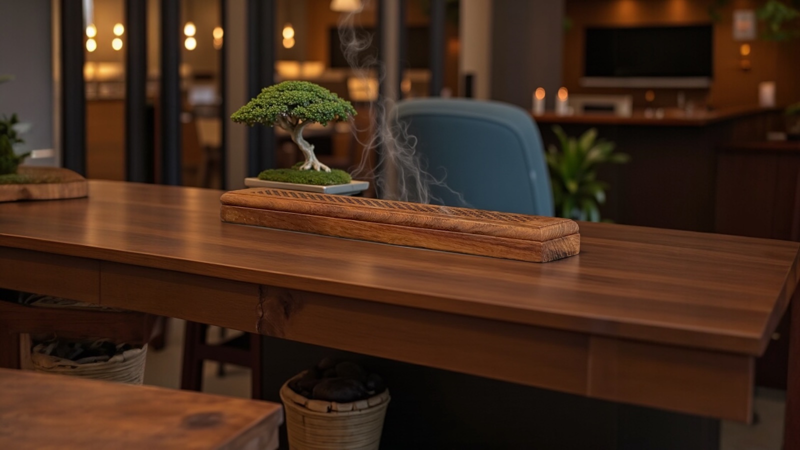 Nhang Không Tăm Trầm Hương 20cm Ht20m6 Thượng Hạng – hộp 55 que, ít khói, hương ngọt sâu