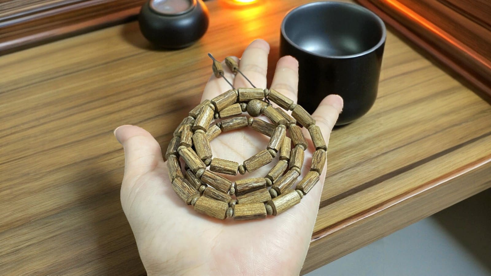 Chuỗi Hạt Trầm Hương Đốt Trúc VNDT009 – 39 đốt phong thủy cát tường, trầm Quảng Nam