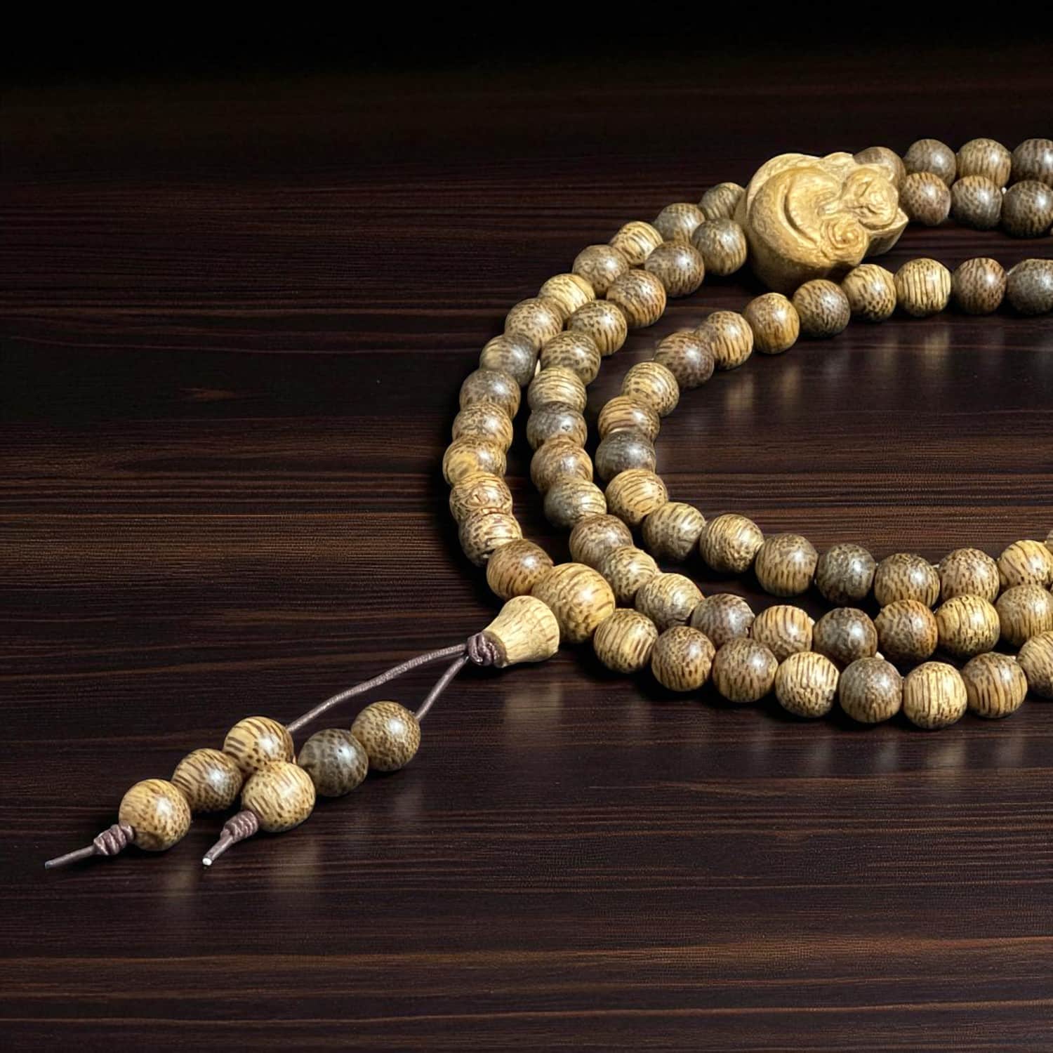 Chuỗi Hạt Trầm Hương 6mm Charm Hồ Ly – Cao Cấp