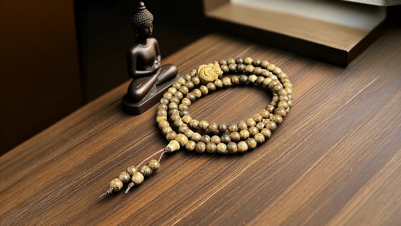 Chuỗi Hạt Tròn 6mm Mix Charm Hồ Ly – Trầm Quảng Nam, 108 hạt phong thủy nhân duyên