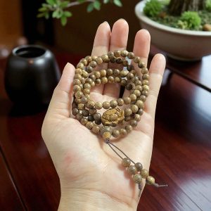 Chuỗi Hạt Tròn 6mm Mix Charm Trầm Hương Đài Sen Qnds321 Cao Cấp – vòng trầm tự nhiên Quảng Nam, charm Đài Sen phong thủy