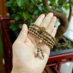 Chuỗi Hạt Tròn 6mm Mix Charm Trầm Hương Hoa Hồng Qnhh321 Cao Cấp – vòng trầm tự nhiên, charm Hoa Hồng nữ tính