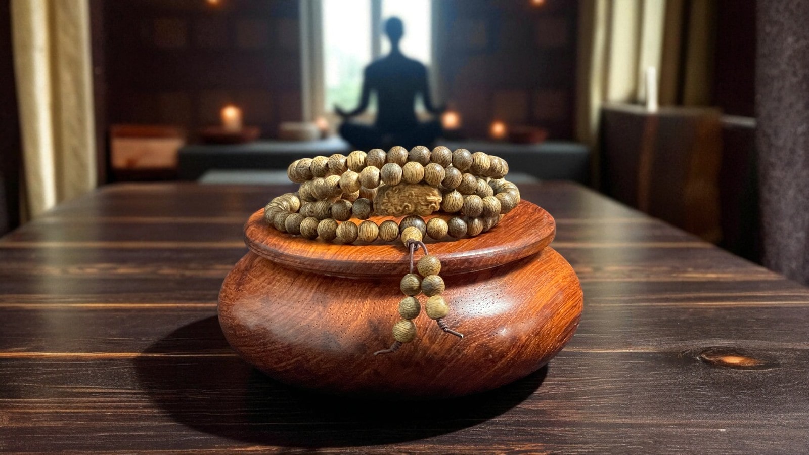 Chuỗi Hạt Tròn 6mm Mix Charm Trầm Hương Tỳ Hưu Qnth321 Cao Cấp – Vòng trầm tự nhiên, charm phong thủy chiêu tài