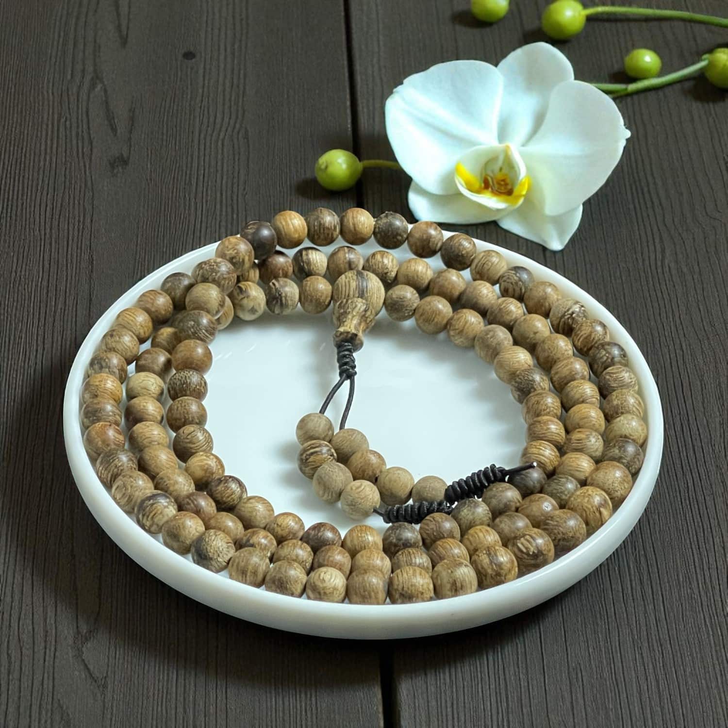 Chuỗi Hạt Tròn 6mm Trầm Hương IDDBM51 Đặc Biệt