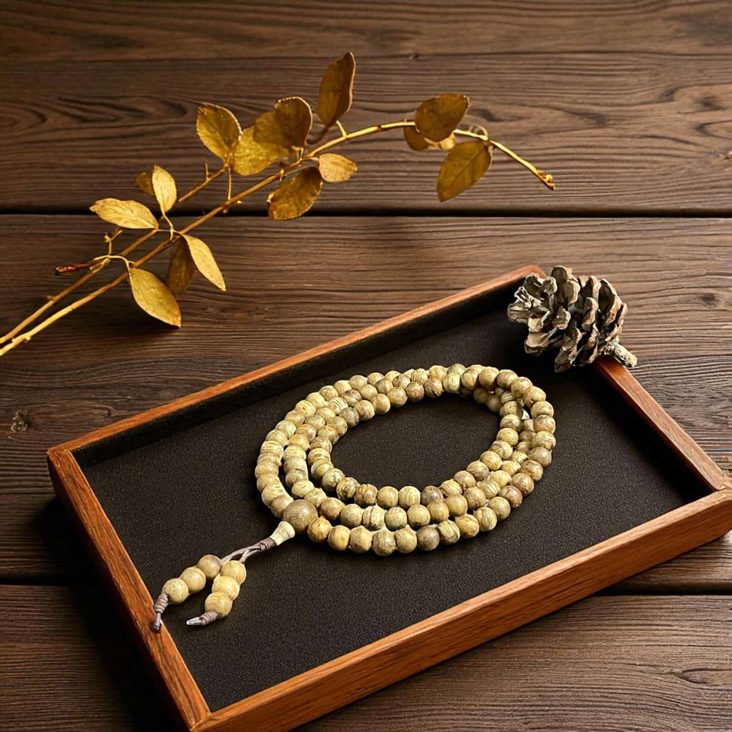 Chuỗi Hạt Tròn 6mm Trầm Hương IDDBM51 Đặc Biệt