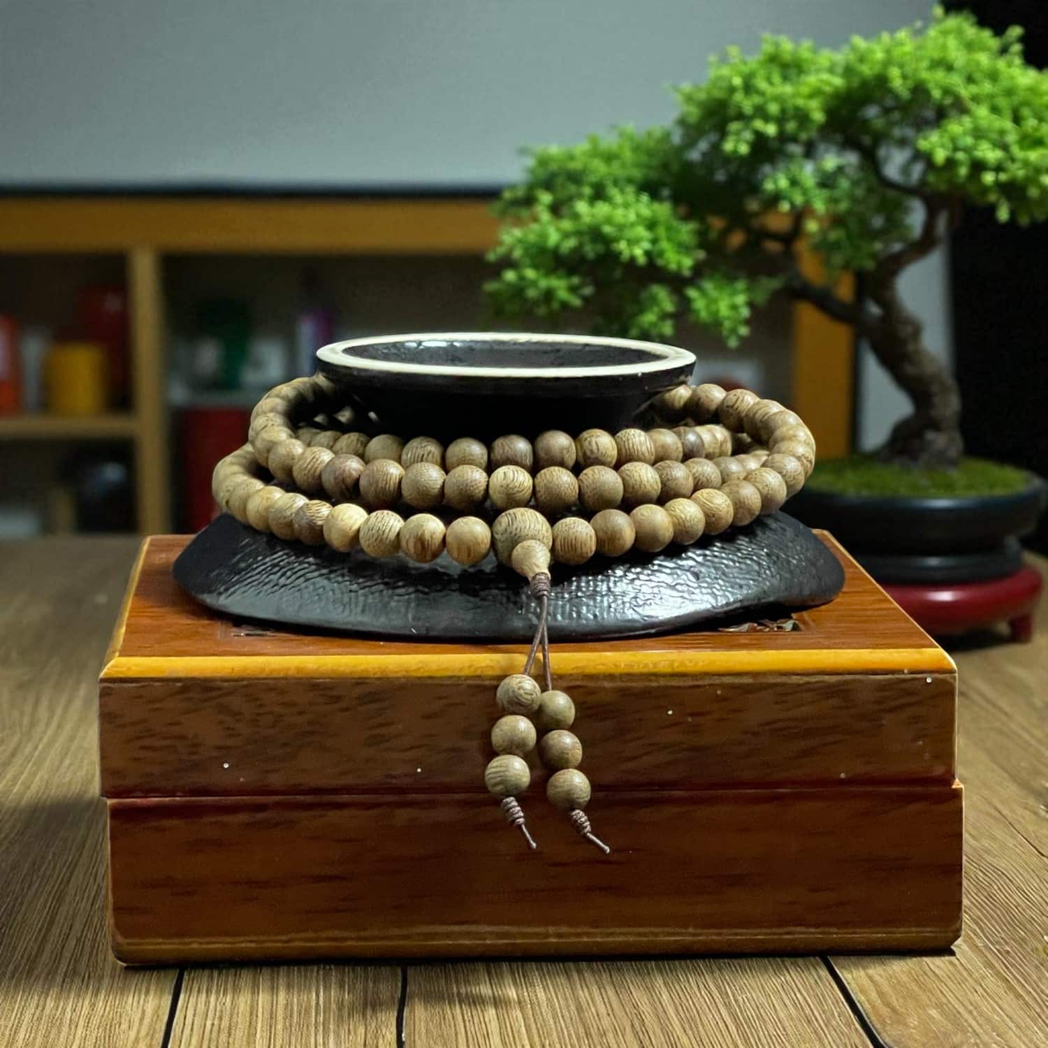 Chuỗi Hạt Tròn 7mm Trầm Banh Indo Idpt006 Cao Cấp