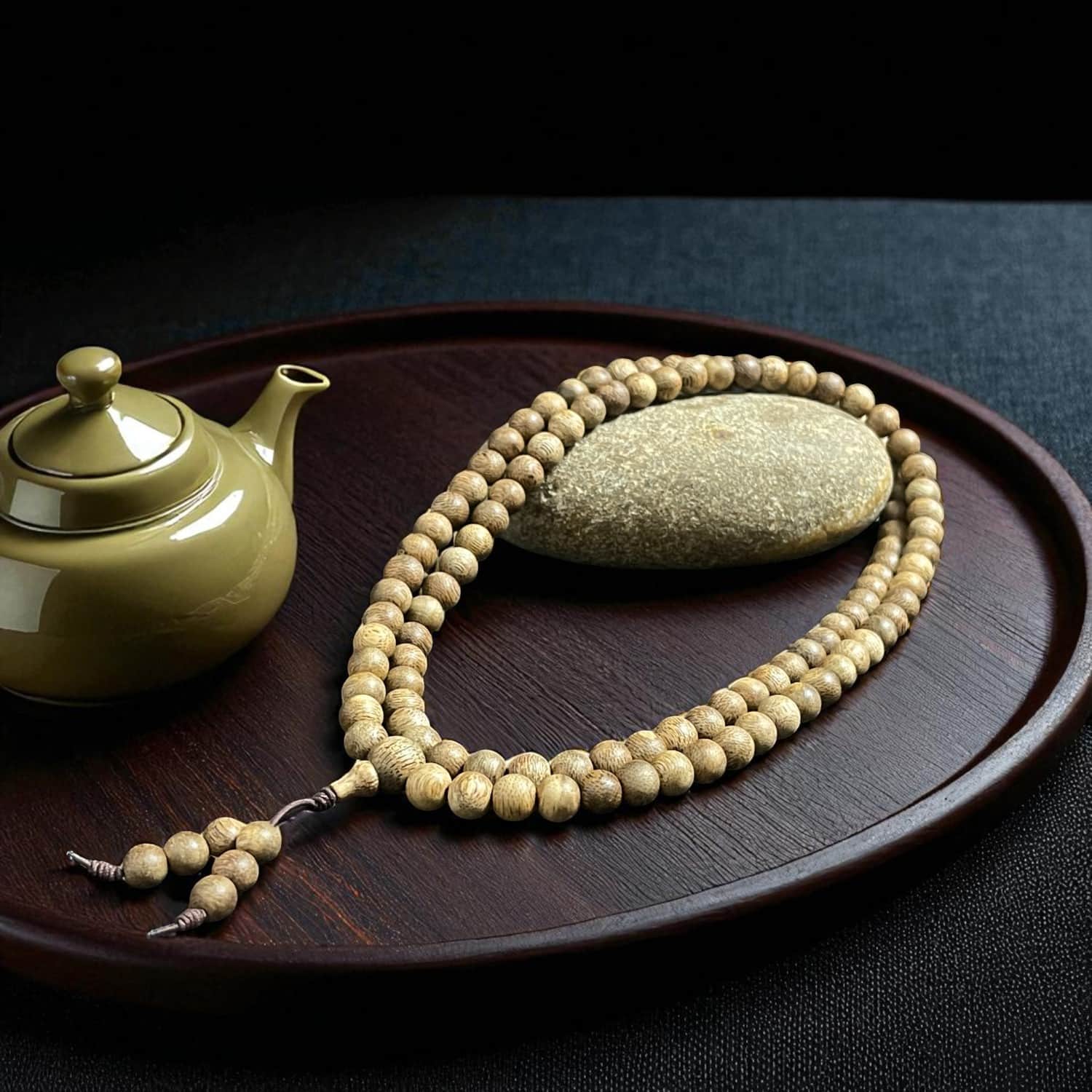 Chuỗi Hạt Tròn 7mm Trầm Banh Indo Idpt006 Cao Cấp