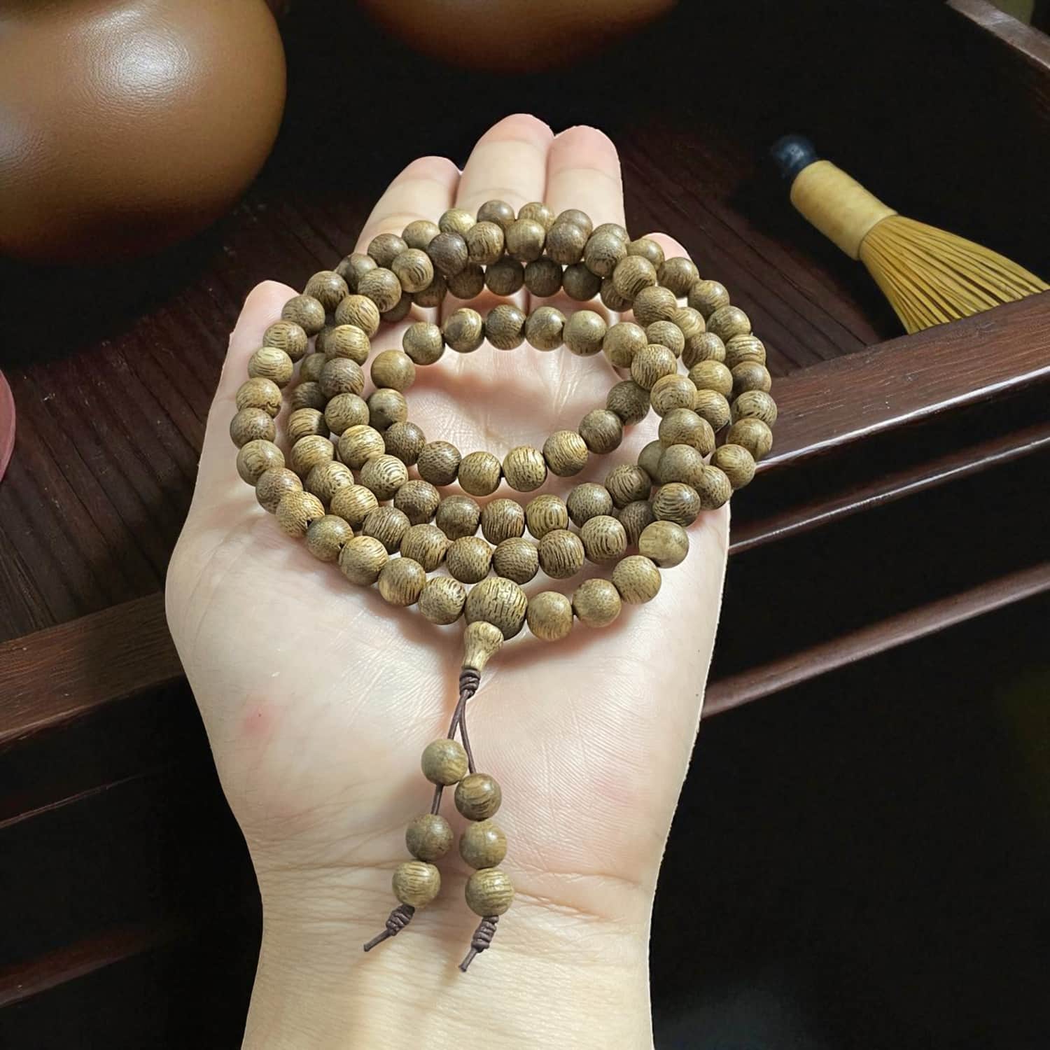 Chuỗi Hạt Tròn 7mm Trầm Banh Indo Idpt006 Cao Cấp