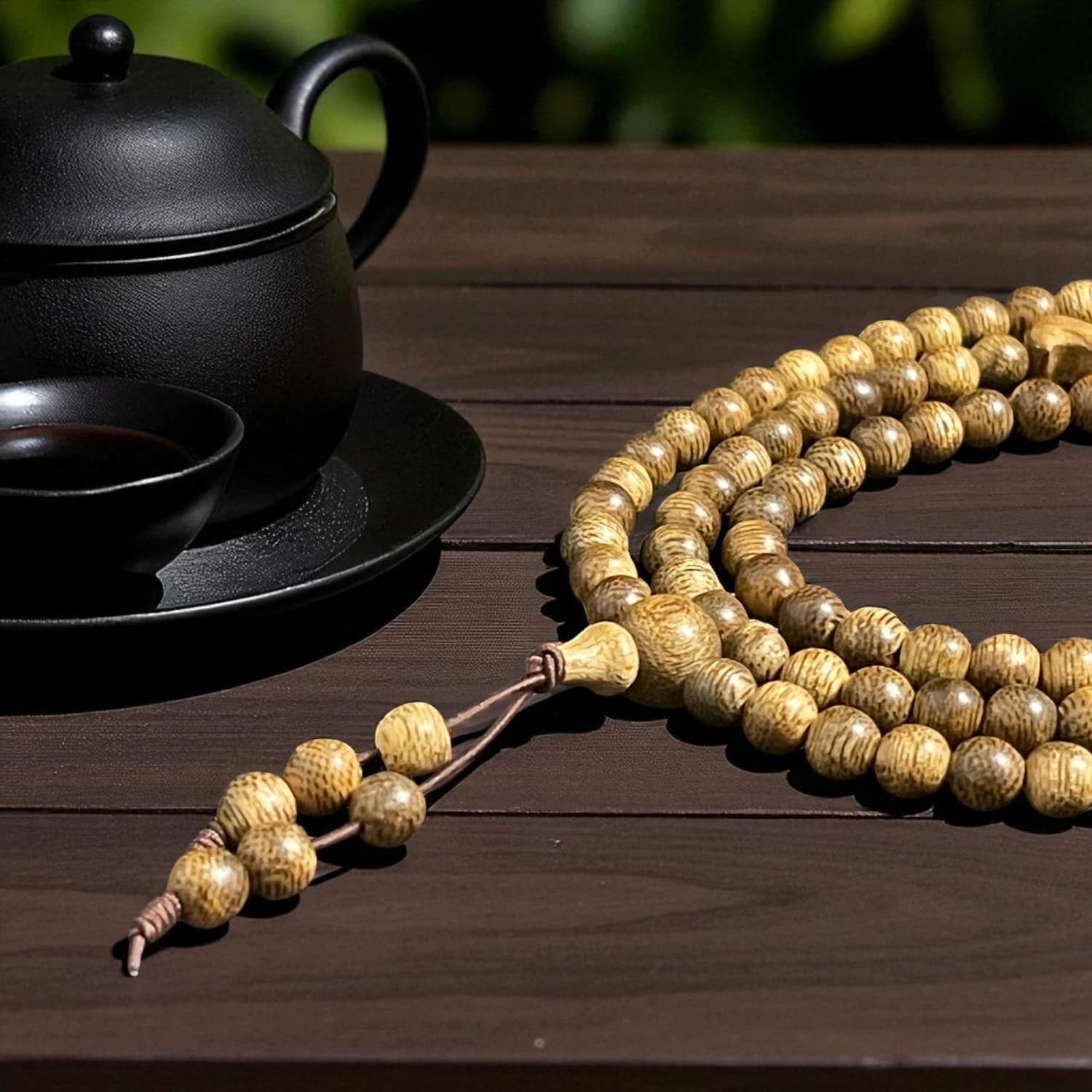 Chuỗi Hạt Tròn Mix Charm Trầm Hương Hồ Ly Qnhn321 Cao Cấp