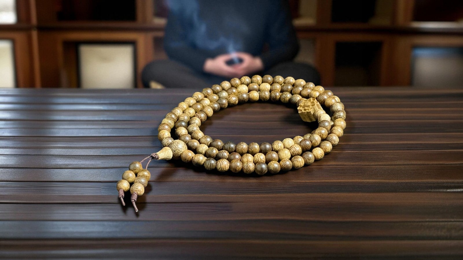 Chuỗi Hạt Tròn Mix Charm Trầm Hương Hoa Sen – Trang sức phong thủy thanh tịnh