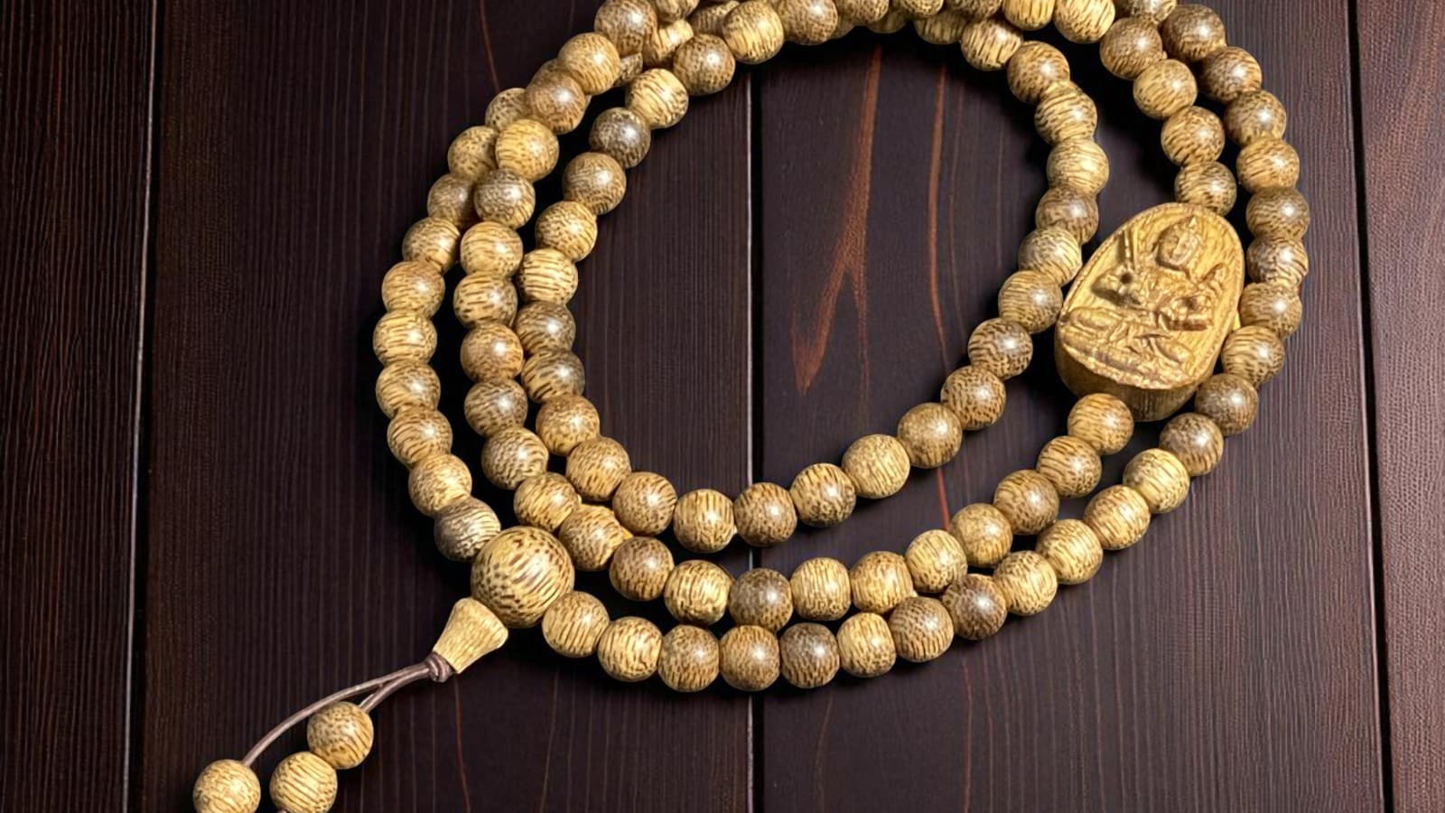 Chuỗi Hạt Tròn Mix Charm Phật – Trầm Quảng Nam, 108 hạt phong thủy hộ mệnh