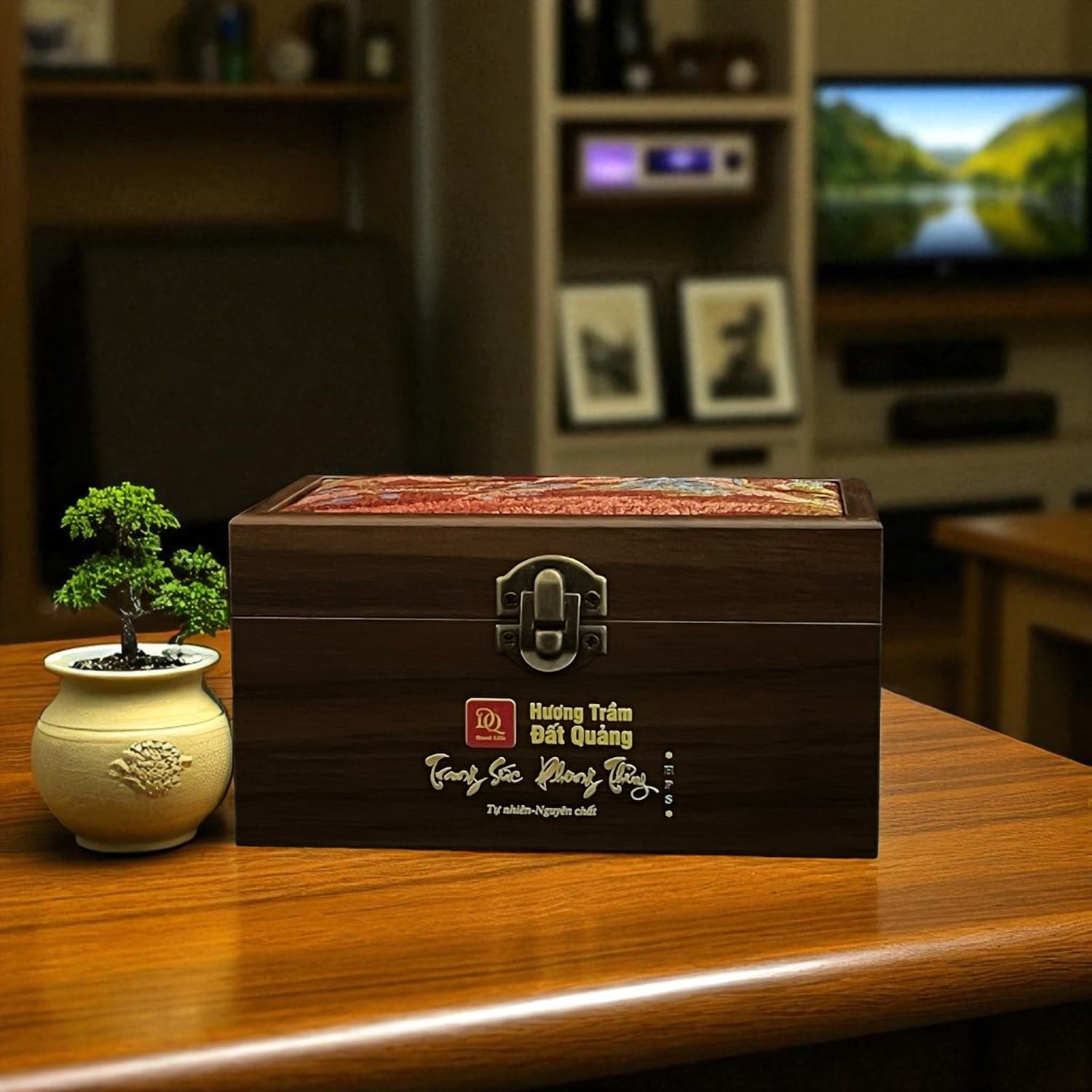 hộp quà tặng cao cấp hương trầm đất quảng