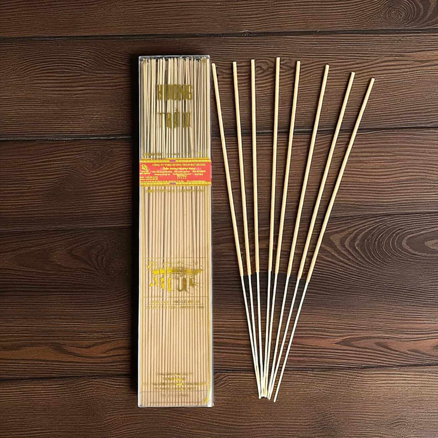 Nhang Trầm 40cm Qnk0006 – Hương Trầm Đất Quảng Nhang Cây Trầm Hương 40cm Qnk0006 – Trầm sạch Quảng Nam, cháy đều, hương thơm dịu