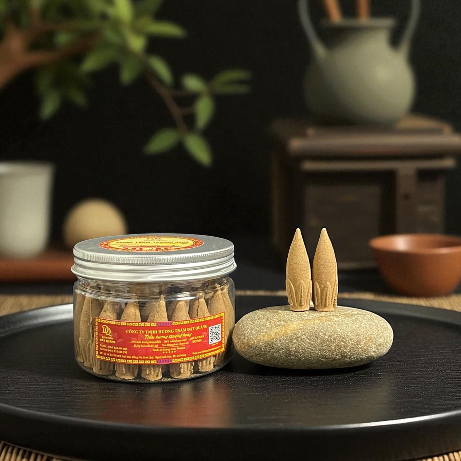 Nụ Trầm Hoa Sen Snr3008 – Cao Cấp Tạo Hình Sen Nụ trầm hình hoa sen Snr3008 – trầm Quảng Nam, tạo hình sen, hương dịu