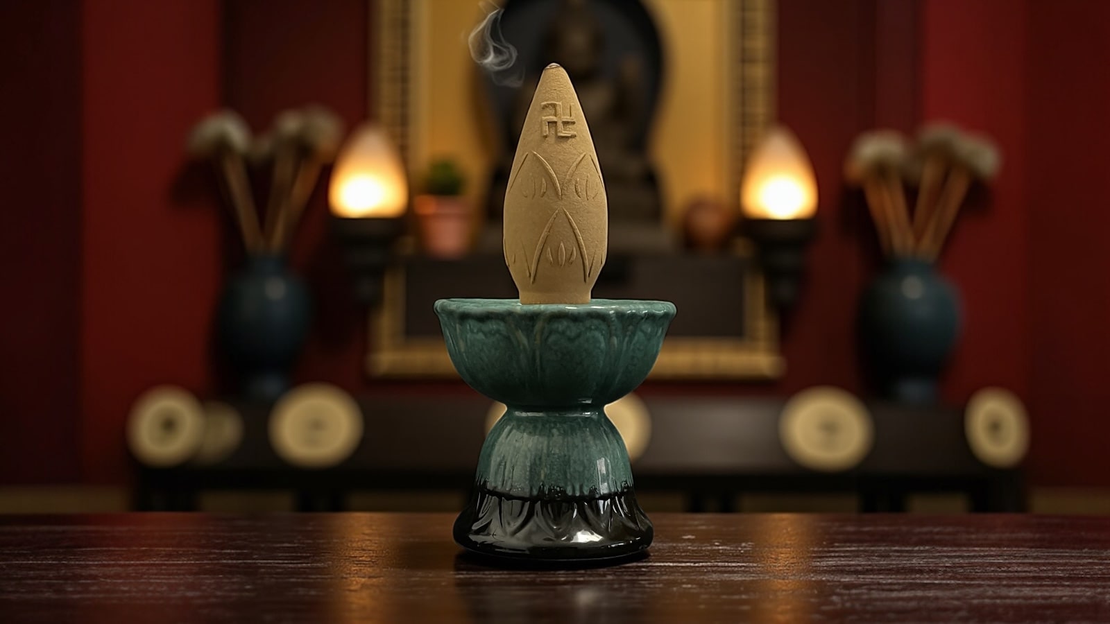 Nụ Trầm Hương Vạn Thiên Hương – Siêu to, cháy 3–4 tiếng, khắc chữ Vạn