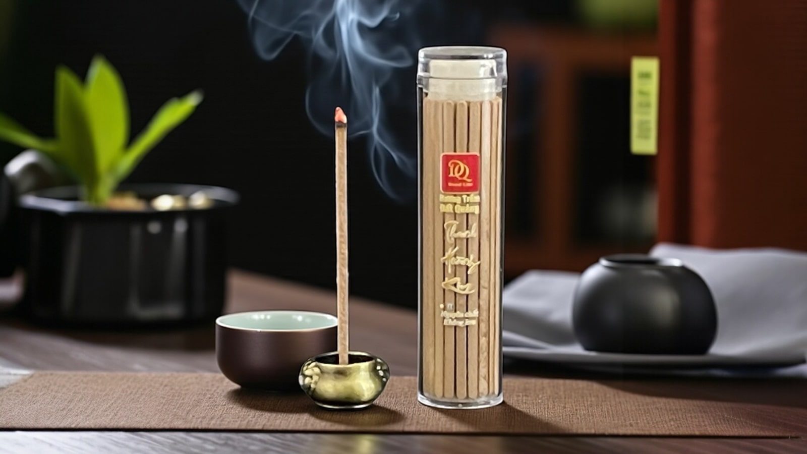 Thanh Trầm Hoàn Kim Qnr2052 Cao Cấp – Trầm hương nguyên chất, không keo