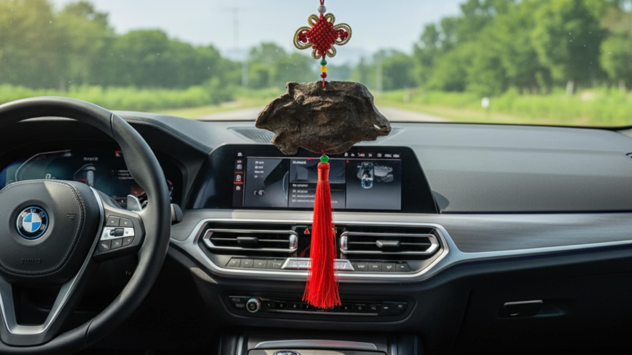 Exquisite agarwood car pendant hanging from rearview mirror