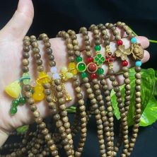 Chuỗi Hạt Trầm Hương MIx Đá Phong THủy