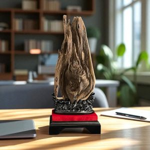 Bonsai Trầm Cảnh Mắc Tử Tự Nhiên “Hỏa Tụ Linh Sơn” – Tác phẩm trầm hương phong thủy cao cấp | Natural Agarwood Bonsai “Fire Gathering Mountain” Premium