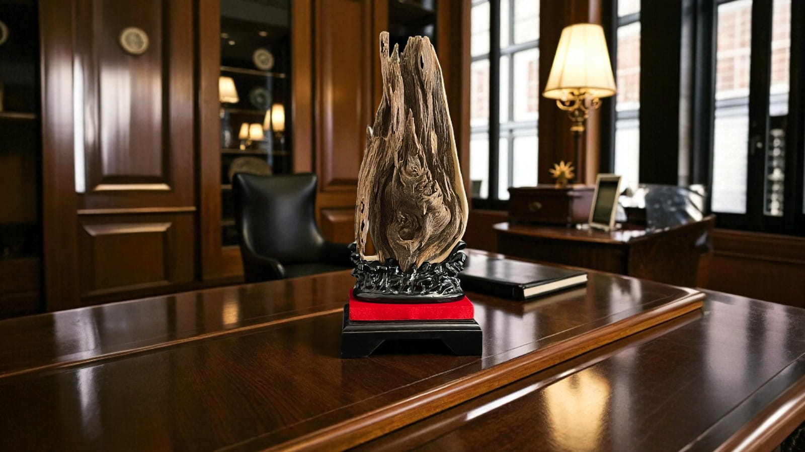 Bonsai Trầm Cảnh Mắc Tử Tự Nhiên “Hỏa Tụ Linh Sơn” – Tác phẩm trầm hương phong thủy cao cấp | Natural Agarwood Bonsai “Fire Gathering Mountain” Premium