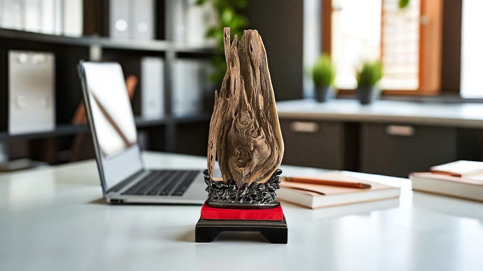 Bonsai Trầm Cảnh Mắc Tử Tự Nhiên “Hỏa Tụ Linh Sơn” – Tác phẩm trầm hương phong thủy cao cấp | Natural Agarwood Bonsai “Fire Gathering Mountain” Premium