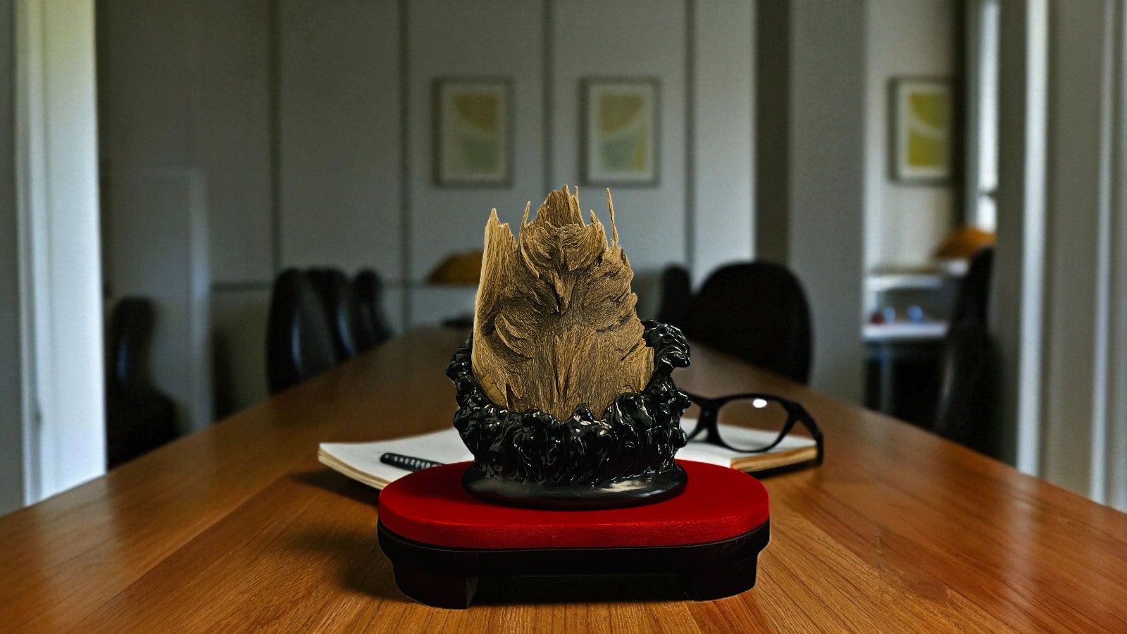 Bonsai Trầm Cảnh Linh Sơn Tụ Khí – Trầm hương mắc tử tự nhiên thượng hạng | Linh Son Agarwood Bonsai – Premium Natural Agarwood Sculpture