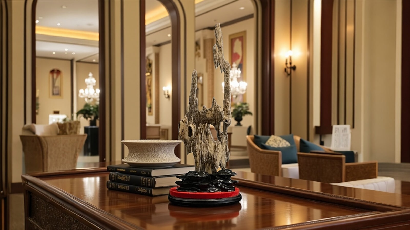 Bonsai Trầm Hương Kiến Tự Nhiên Sóc Tụ Tài TpqnM04 – Biểu tượng tụ tài và bình an | Natural Agarwood Bonsai Lucky Squirrel TpqnM04 – Symbol of Wealth & Peace