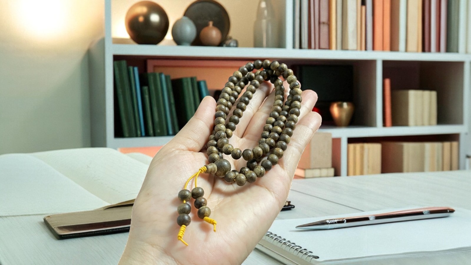 Chuỗi Hat Tròn 6mm Trầm Hương Cận Chìm PLCCM21 Đặc Biệt 108 hạt