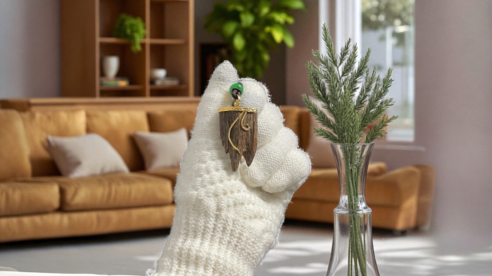 Mặt Dây Chuyền Trầm Hương Cận Chìm Mix Vàng 18k Mnvn8m6