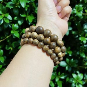 Vòng Tay Hạt Tròn Trầm Hương Qnkm0456 Cao Cấp | Premium Natural Agarwood Beads Bracelet