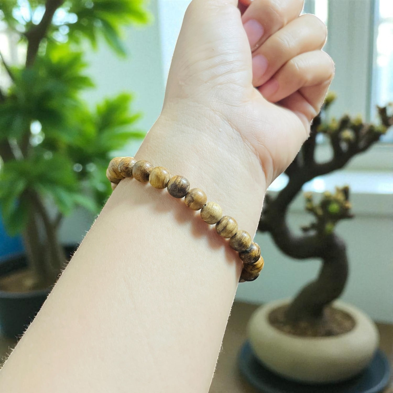 Vòng Tay Hạt Tròn 8mm Trầm Kiến Mlkm003 Cao Cấp Vòng Tay Trầm Kiến 8mm – Thuần mộc, phong thủy bình an