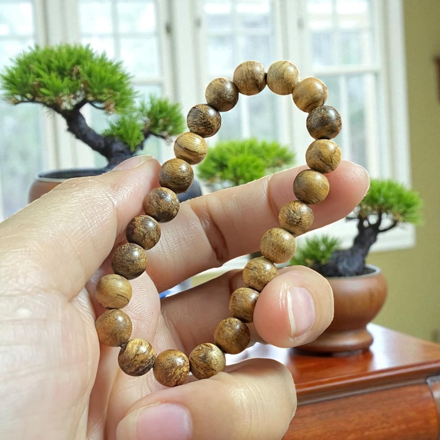 Vòng Tay Hạt Tròn 8mm Trầm Kiến Mlkm003 Cao Cấp